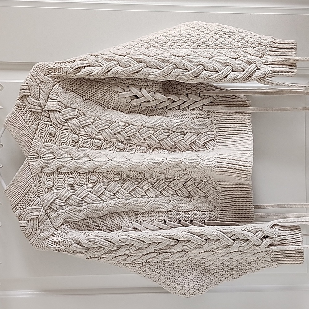 FRAYI.D Cream Cable Knit Cardigan (New) - Picture 2 of 16
